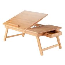 Portable Lap Desk Tray Table Stand Wood Adjustable Foldable Bed Laptop Notebook Lap Tray Winsome Wood Lap Desk
