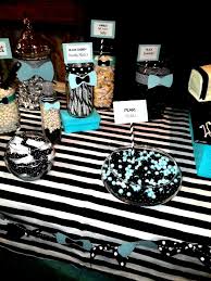 Let's get the party started. Baby Shower Sweet Baby Boy Bowties Baby Shower Boy Black White Stripes P Bow Tie Baby Shower Bow Tie Baby Shower Theme Baby Shower Theme Decorations
