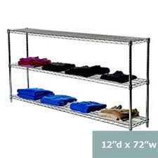 Three Tier Wire Shelving Racks 12 Inches Deep 12 D
