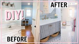 Diy Bathroom Transformation Incredible Before And After Makeover Alexandra Beuter You Diy Bathroom Remodel Bathroom Renovation Diy Cheap Bathroom Makeover