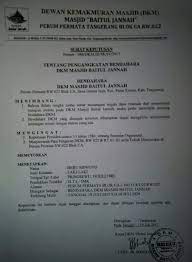 Maybe you would like to learn more about one of these? Contoh Sk Ketua Dkm Masnurul
