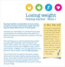 Sample Weight Loss Chart 7 Documents In Pdf