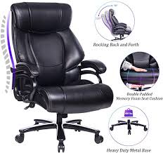 Amazon Com Reficcer High Back Big Tall 400lb Leather Office Chair Executive Desk Computer Task Swivel C In 2020 Leather Office Chair Office Chair Tall Office Chairs