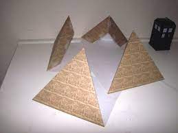How to make a pyramid out of card. How To Make An Egyptian Pyramid Feltmagnet