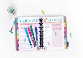 free printable chore chart i heart planners