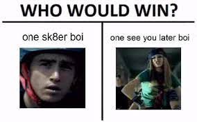 He was a punk, she did ballet what more can i say? Sk8er Boi Know Your Meme