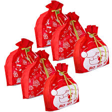 6 Giant Christmas Gift Bags 36 X 44 X 6 Gusset Reusable Made Of Durable Fabric With Ribbon And Gift Christmas Gift Bags Crochet Christmas Gifts Holiday Wrap