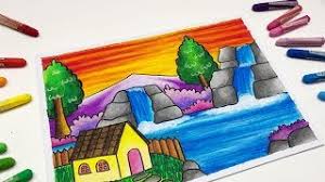 Cara menggambar dan mewarnai gradasi pemandangan alam gunung dan pantai yang mudah. 40 Trend Terbaru Cara Menggambar Dan Mewarnai Gradasi Pemandangan Gunung Sungai Dan Air Terjun Cakrawala