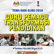 Tema hari guru 2018, iaitu 'guru pemacu transformasipendidikan' telah dilancarkan pada 23 mac 2018. Tema Hari Guru Lagu Hari Guru 2018
