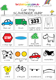 Car Scavenger Hunts And Bingo Games Brisbane Kids Car Games For Kids Car Scavenger Hunt Bingo For Kids