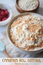Delicious Cinnamon Roll Oatmeal Easy Vegan Option Momswhosave Com Recipes Breakfast Vegan Vegeta Easy Vegan Cinnamon Roll Oatmeal Recipe Recipes