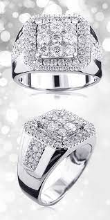 Real Hip Hop Jewelry This Square Mens Diamond Ring In 14k Showcases 3 Carats Of Gemstone Je Men Diamond Ring Diamond Wedding Bands Gold Diamond Wedding Band