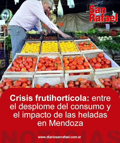 El sector frutihortícola de Mendoza atraviesa una tormenta perfecta: una  contracción sostenida del consumo interno sumada al impacto climático  estacional. Omar Carrasco, titular de la Unión Frutihortícola Argentina  (UFHA) en Mendoza y