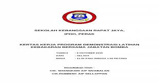 Kertas kerja kelas tambahan sabtu. Kertas Cadangan Bomba Doc