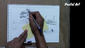 All the best sunrise pencil drawing 38+ collected on this page. Pencil Sketch Scenery Drawing Easy For Beginner Step By Step Video Dailymotion