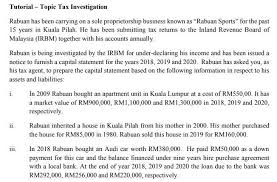 Check spelling or type a new query. Tutorial Topic Tax Investigation Rabuan Has Been Chegg Com