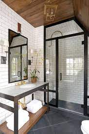 We all have an idea of what our dream bathroom would look like. 50 Rustic Farmhouse Master Bathroom Remodel Ideas Masculine Bathroom Design Bathrooms Remodel Modern Farmhouse Bathroom