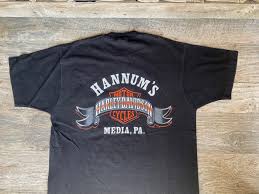 1987 Hannums Harley Davidson Media, PA Faded Black Vintage Pocket T-shirt  - Size Extra Large - Etsy