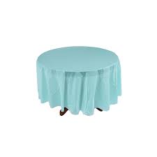 Light Blue Round Plastic Tablecloth Oriental Trading In 2020 Round Table Covers Shabby Chic Colors Table Cloth