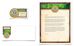Tree service and lawn care landscaper black business card. Tree Service Business Card Letterhead Template Word Publisher