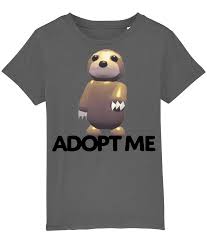 The sloth's appearance is similar to the brown bear, except that it has three claws, black eyes, a black nose. Sloth Adopt Me Child S T Shirt