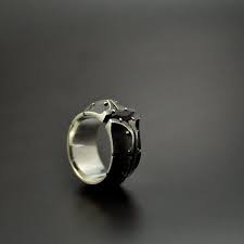 Unique Men S Garnet Ring Dedonium Gothic Etsy Mens Garnet Ring Modern Wedding Rings Black Rings For Him