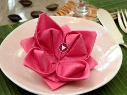 Pliage De Serviette De Papier Le Lotus Pliage Serviette Serviette Papier Pliage Serviette Fleur