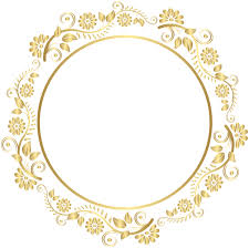 Round Gold Border Frame Deco Png Clip Art Clip Art Flower Frame Clip Art Borders