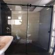 BLACK SLIM PROFILE ALUMINIUM GLASS SHOWER CUBICLE