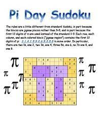 In honor of pi day, brainfreeze puzzles (we turn coffee into puzzles) created a pi day sudoku on a 12×12 grid. Celebrate Pi Day Sudoku Puzzle High School Math Classroom Homeschool Math Middle School Math