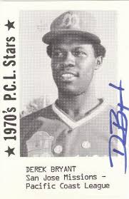 DEREK BRYANT Autographed Signed RARE Minor League card Oakland A's COA