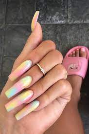 Your Ultimate Guide To Applying And Maintaining Acrylic Nails At Home In 2021 Tie Dye Nails Nails Coffin Nails Designs