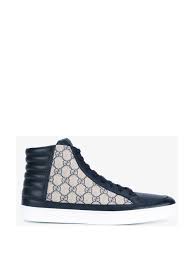 Gucci gg supreme black leather canvas men sneakers. Gucci Gg Supreme High Top Sneaker 580 Shop Aw18 Online Fast Delivery Price