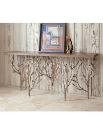 Fine carved console with silver leaf paper. Silver Leaf Furniture Neiman Marcus