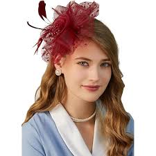Buy Lawliet Ladies Rhinestone Teardrop Fancy Wool Fascinator Cocktail  Pillbox Cap Hat A254 (Red) at Amazon.in