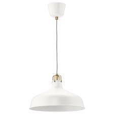 Pendant lights are often used in multiples, hung in a straight line over kitchen countertops and dinette sets or sometimes in bathrooms. Ranarp Pendant Lamp Off White 15 Ikea