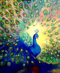 Colorful Peacock Painting Abstract Bird Painting Original Etsy In 2020 Peacock Painting Birds Painting Contemporary Art Painting