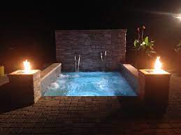 Opening hours for public swimming pools in jacksonville, fl. Cocktail Pool With Fountains And Fire Features Contemporary Pool Jacksonville By My Ty Design Houzz