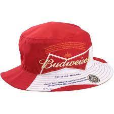 Men S Budweiser Bucket Hat Red Hats Bold Fashion Summer Hats