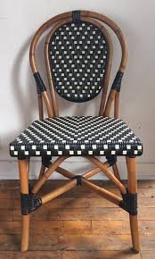 (1) one chair dining chair features traditional wood paired with a modern design woven natural papercord seat adds a unique design element. French Style Parisian Cafe Bistro Rattan Dining Chairs At 1stdibs