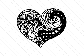 Download Zentangle Heart Svg Cut File By Creative Fabrica Crafts Creative Fabrica PSD Mockup Templates