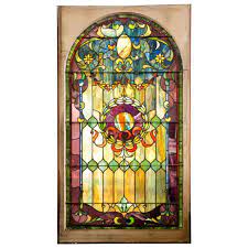 Antique Stain Glass Window From Large Estate Antique Stained Glass Windows Antique Stained Glass Stain Glass Window
