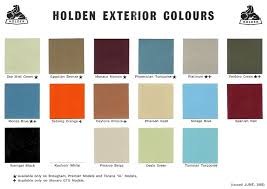 56 Faithful Holden Colour Chart 2019