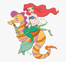 ariel riding a seahorse hd png download transparent png image pngitem ariel riding a seahorse hd png