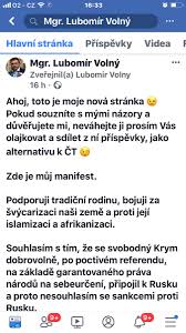 Na těchto stránkách jsou názory našich. Lubomir Volny Volny Blok Lubomir Volny Twitter