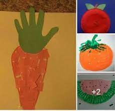 Super Fruit And Vegetables Crafts For Kids Healthy Food Ideas Vegetable Crafts Preschool Food Healthy Food Art