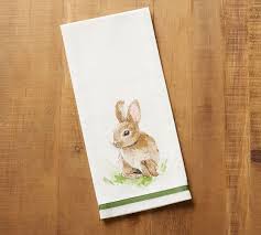 pasture bunny kitchen towel pottery barn