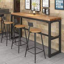 Tall industrial breakfast bar table slim kitchen dining room furniture vintage. Pin On Beach House