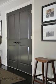 (courtesy of grant gibson) (courtesy of blueprint bliss) (todd romano) douglas friedman via house beautiful (house and home) you can achieve this true black color with. Painted Dark Grey Doors Honey We Re Home Grey Interior Doors Interior Door Colors Interior Door Paint Colors