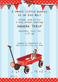Make custom rsvp cards to go with your invitations! Blue Sock Monkey Baby Shower Invitation Cute Sock Monkey Baby Shower Invitation For Baby Boy Handmade Products Kolenik Stationery Party Supplies
